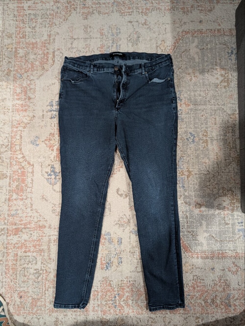 Express Denim Perfect Curves Legging Jeans Dark Wash High Rise 18L Tall